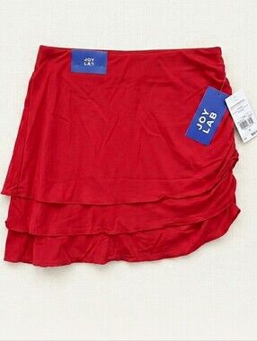 NWT JoyLab Game Day High-Rise Skort Built-In Shorts Mini Skirt Red XXS Sporty